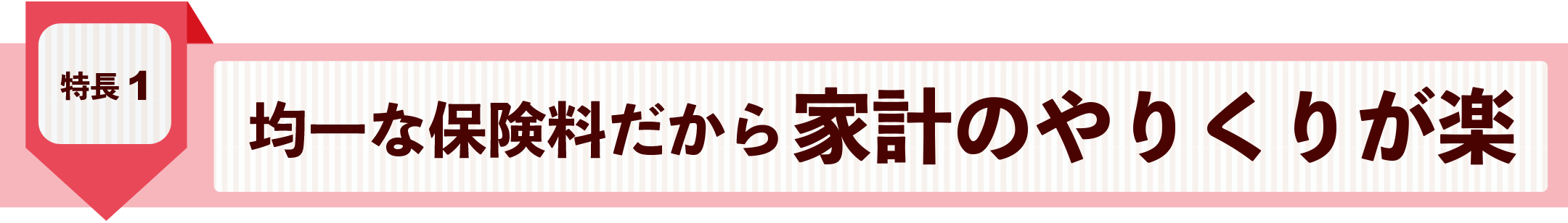 均一な保険料だから家計のやりくりが楽